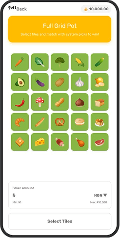 Lucky Grid game screen